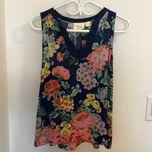 Maeve Blue Floral Tank, Size 14